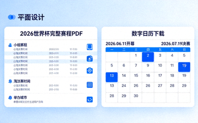 2026世界杯完整赛程PDF与数字日历下载预览图